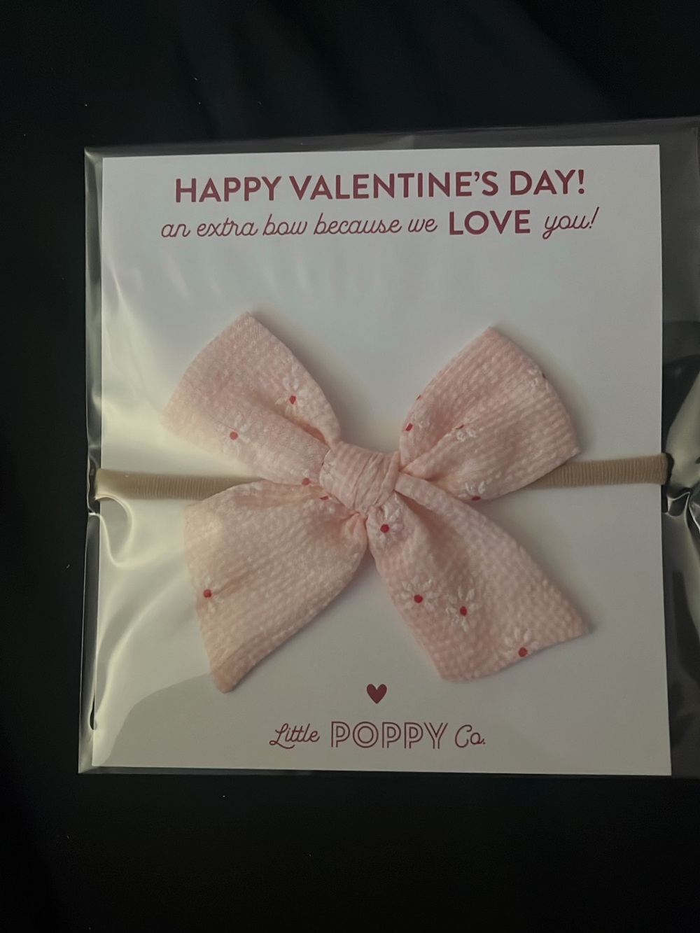 Little Poppy Co. Pink Polka Bow Headband